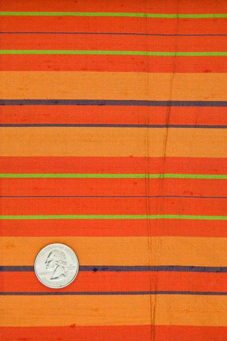 Multicolor Striped Silk Shantung 546 Fabric