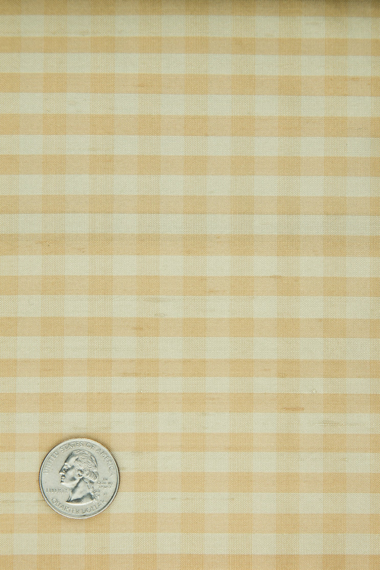 Sand Gingham Shantung 551 Fabric