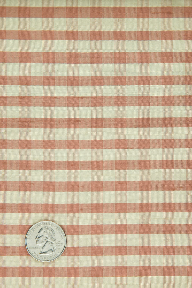 Rose Dawn Gingham Shantung 553 Fabric