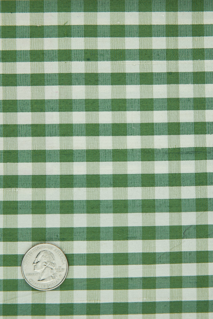 Cactus Gingham Shantung 561 Fabric