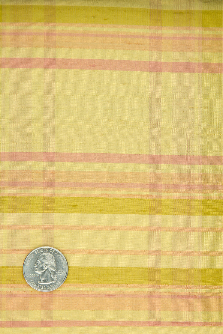 Gold Tartan Shantung 597 Fabric