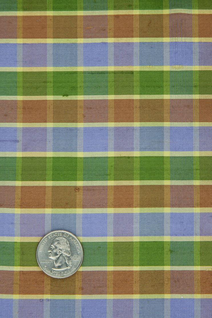 Mulitcolor Tartan Shantung 600 Fabric