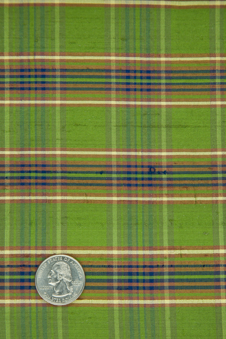 Piquant Green Tartan Shantung 601 Fabric