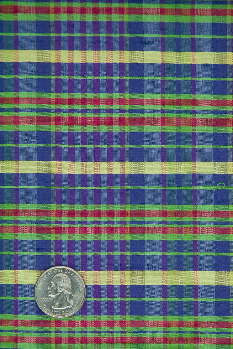 Mulitcolor Tartan Shantung 602 Fabric