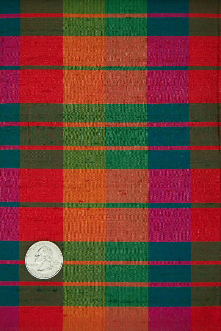 Mulitcolor Tartan Shantung 609 Fabric