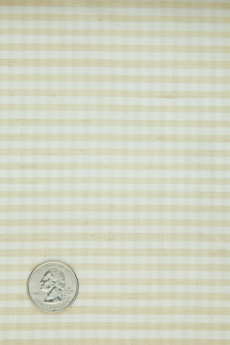 Antique White Gingham Shantung 613 Fabric