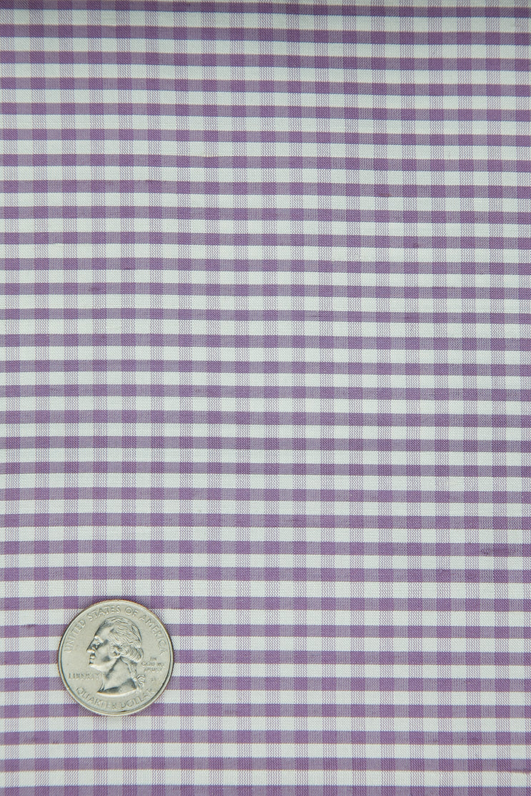 Lavender Herb Gingham Shantung 619 Fabric
