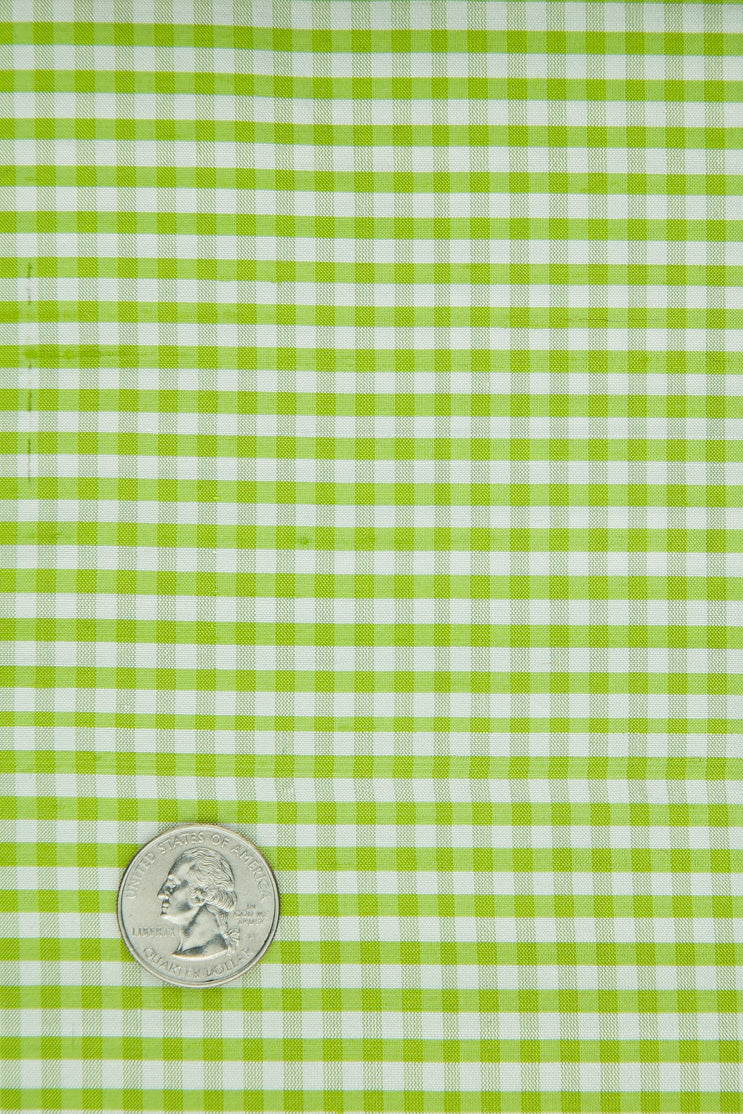 Tender Shoots Gingham Shantung 623 Fabric