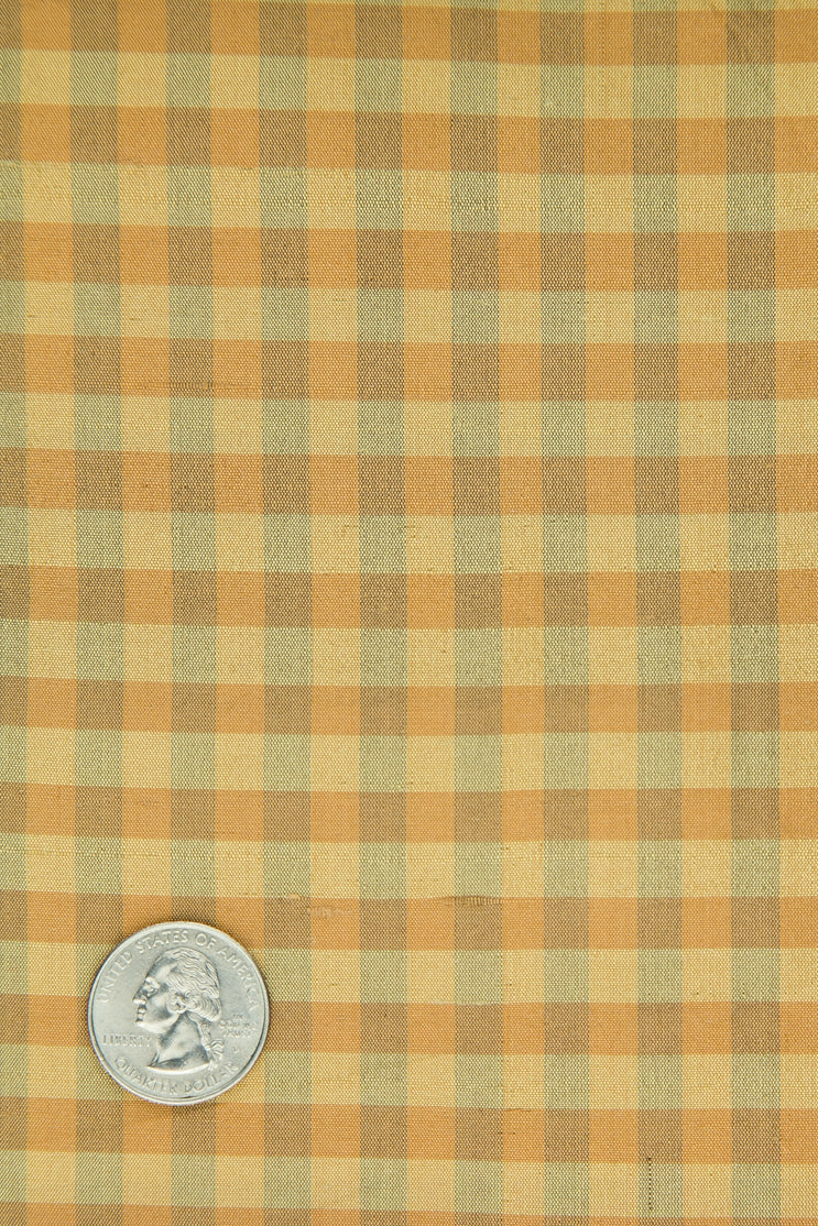Pale Gold Gingham Shantung 644 Fabric