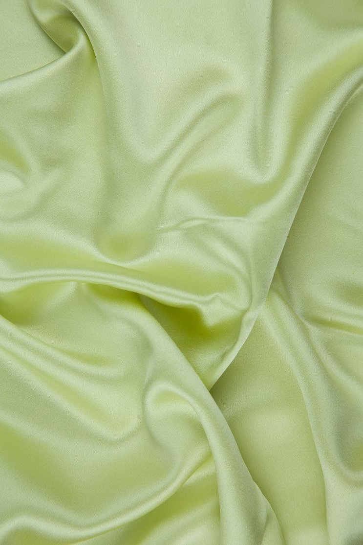 Tender Yellow Silk Crepe Back Satin Fabric