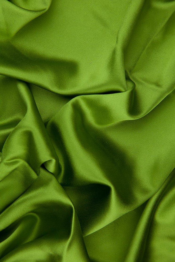 Peridot Silk Crepe Back Satin Fabric