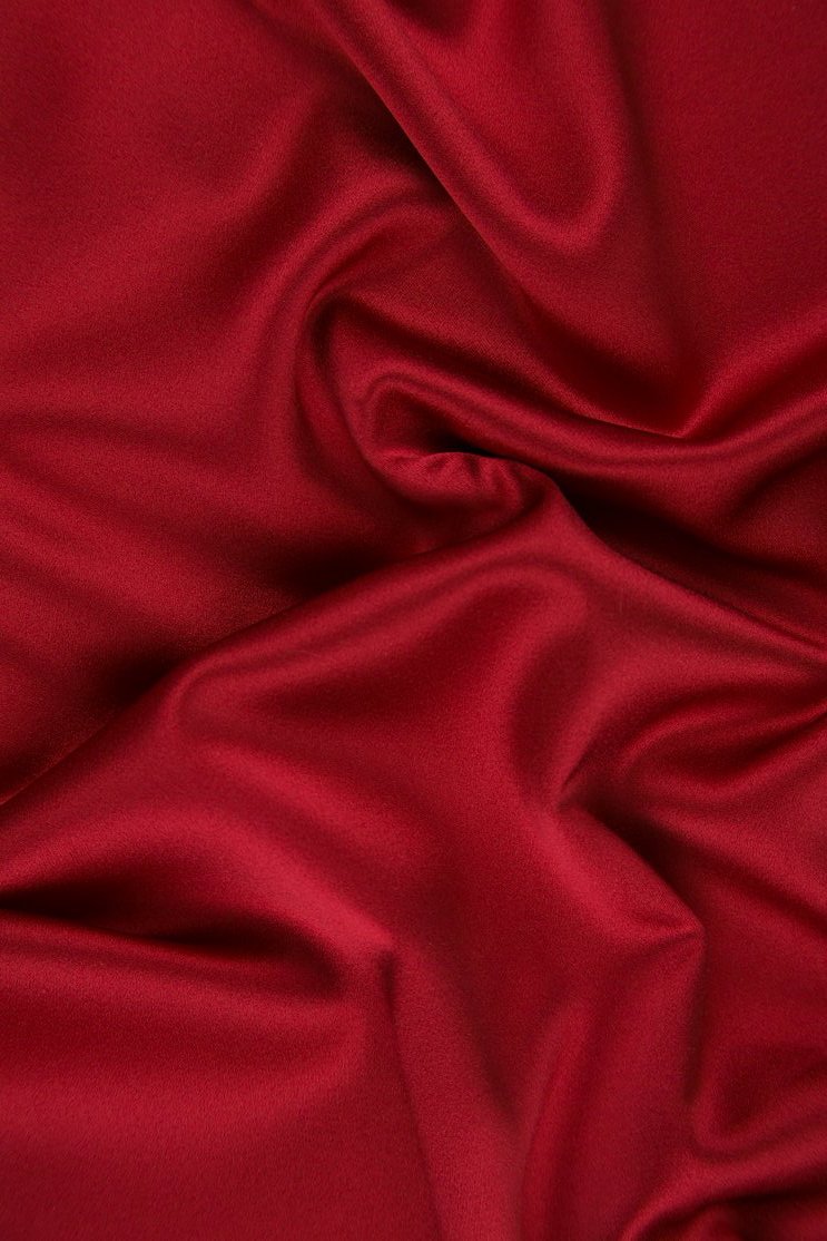 Chili Pepper Silk Crepe Back Satin Fabric