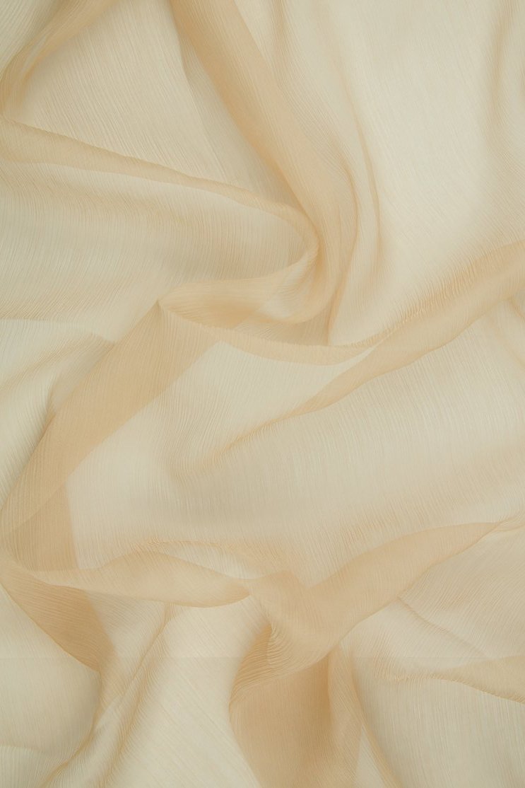 Desert Silk Crinkled Chiffon Fabric