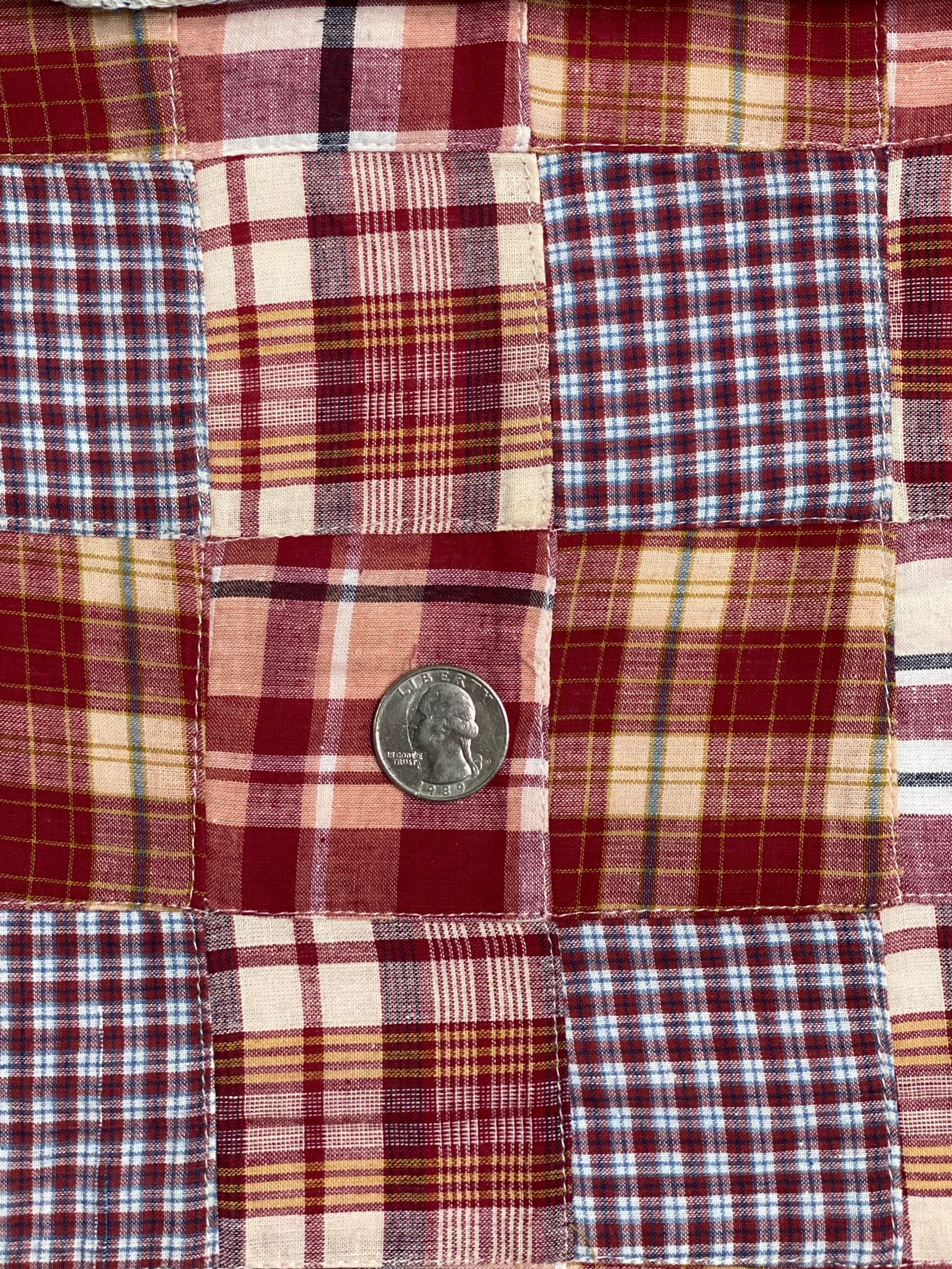Red CPW-001 Patchwork Cotton Madras Fabric