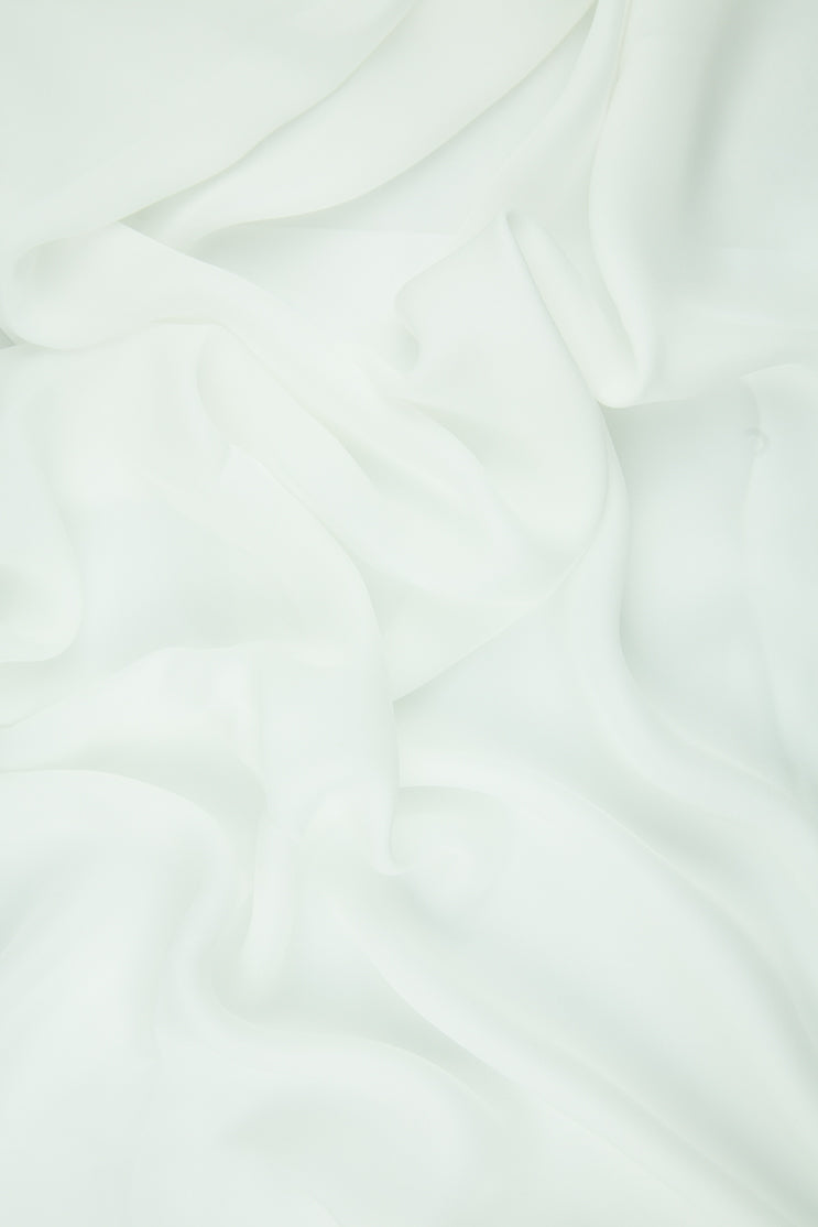 Off-White Silk Double Georgette Fabric
