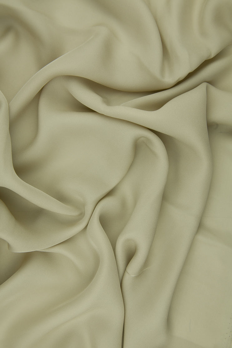 Beige Taupe Silk Double Georgette Fabric