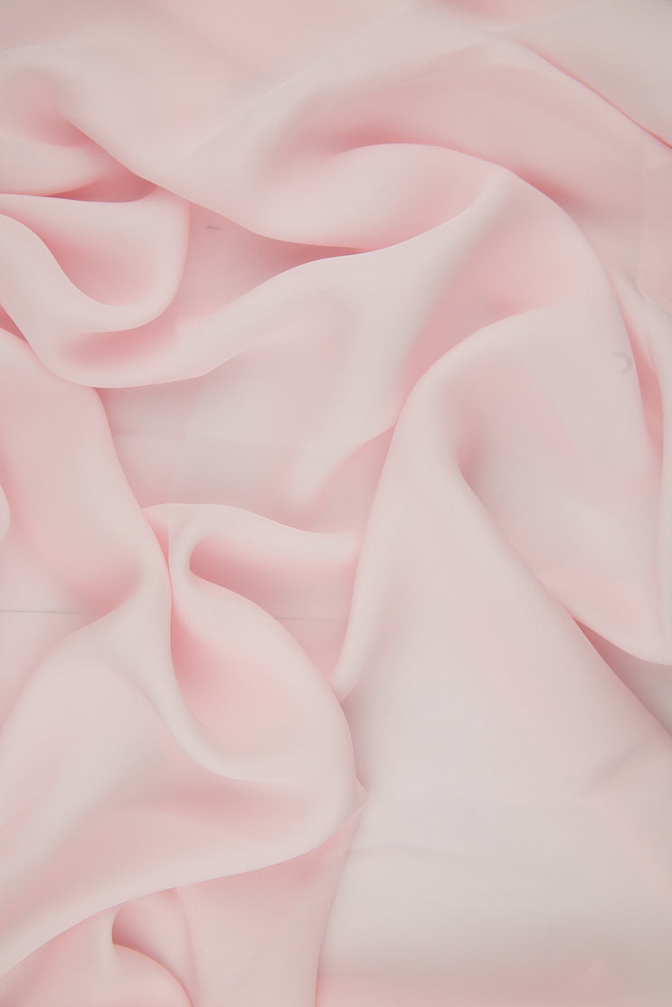 Baby Pink Silk Double Georgette Fabric