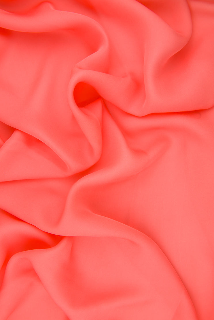 Georgia Peach Silk Double Georgette Fabric