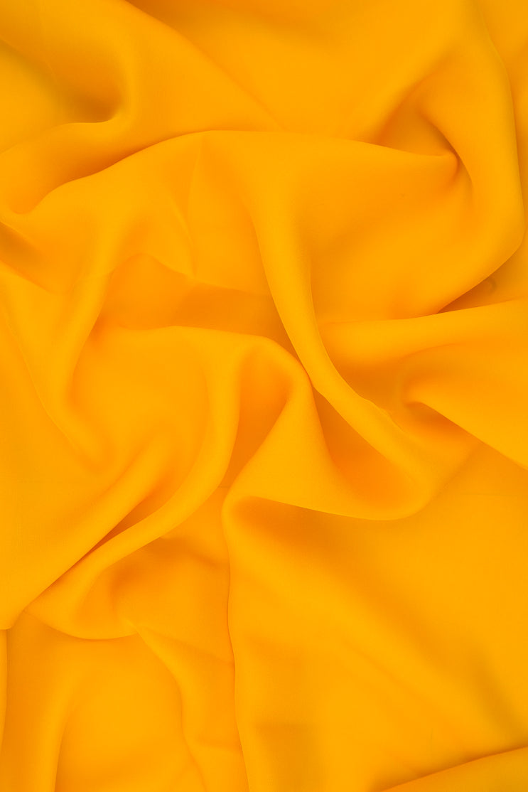 Saffron Silk Double Georgette Fabric