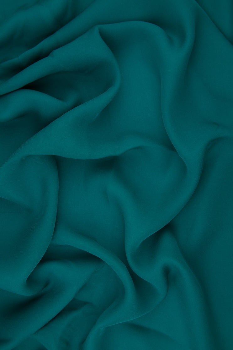 Emerald Silk Double Georgette Fabric