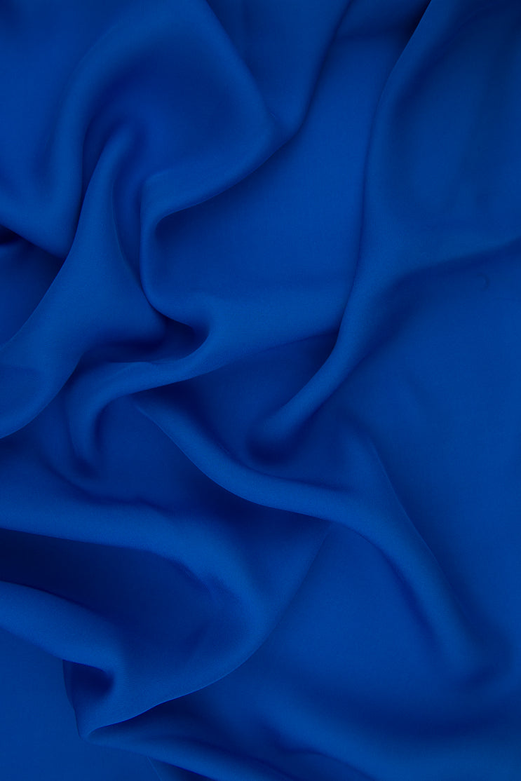 Dark Periwinkle Silk Double Georgette Fabric