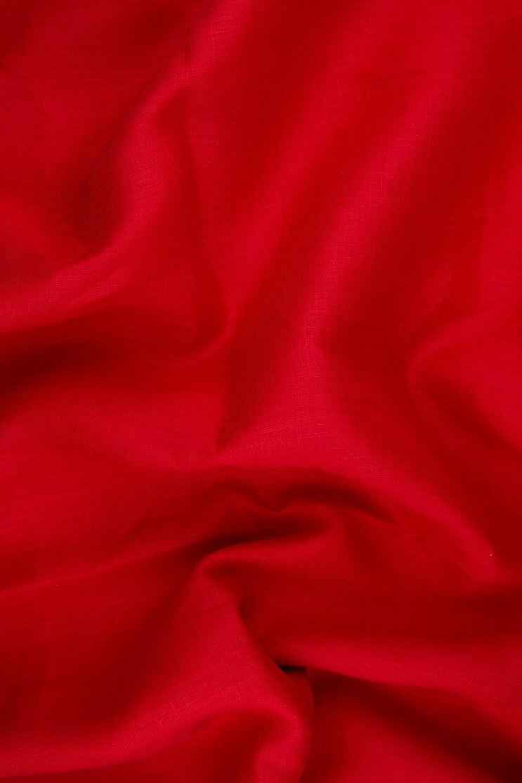 Red Handkerchief Linen Fabric