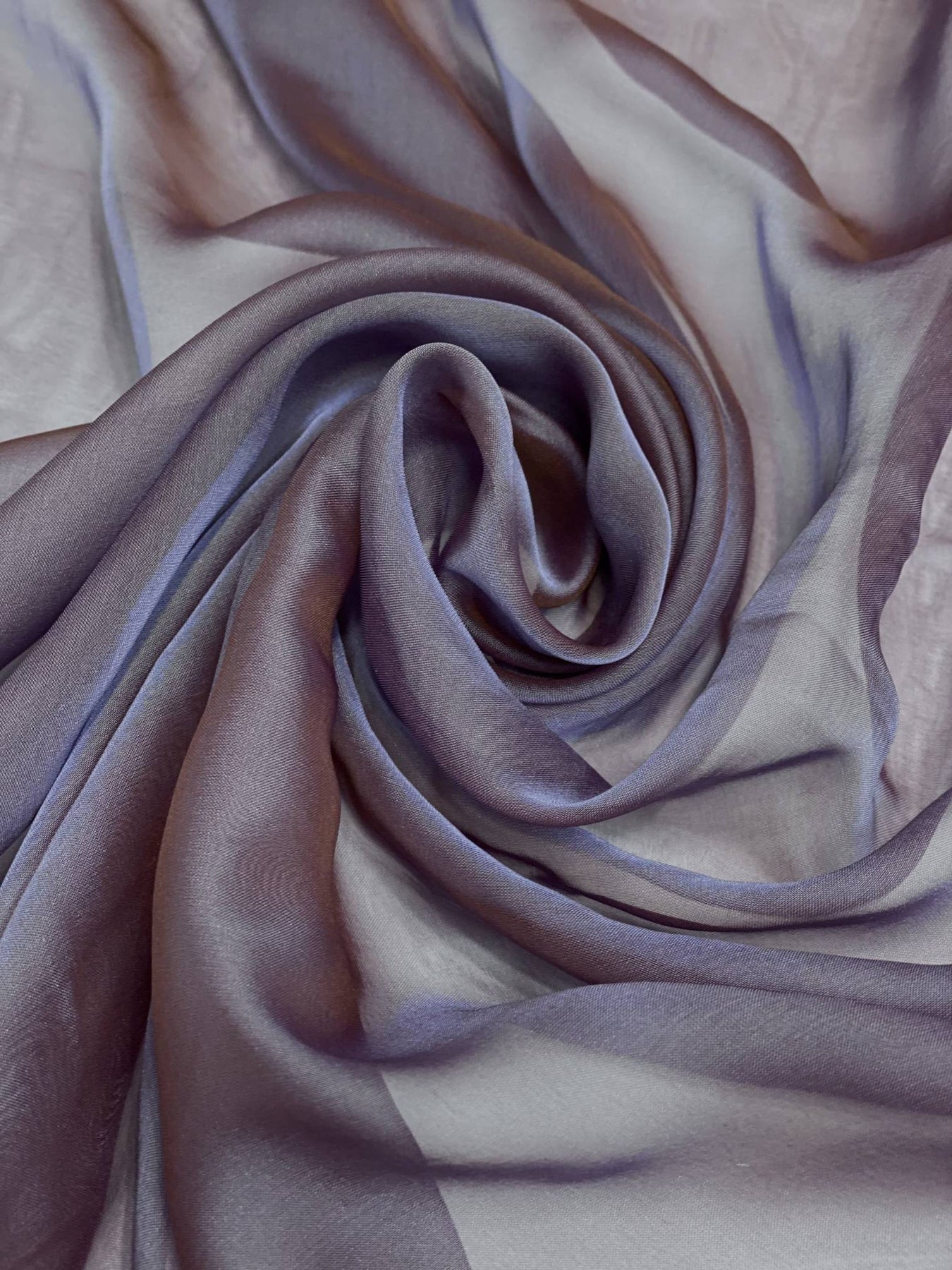 Dusk Brown Iridescent Silk Chiffon IC-040 Fabric By The Yard