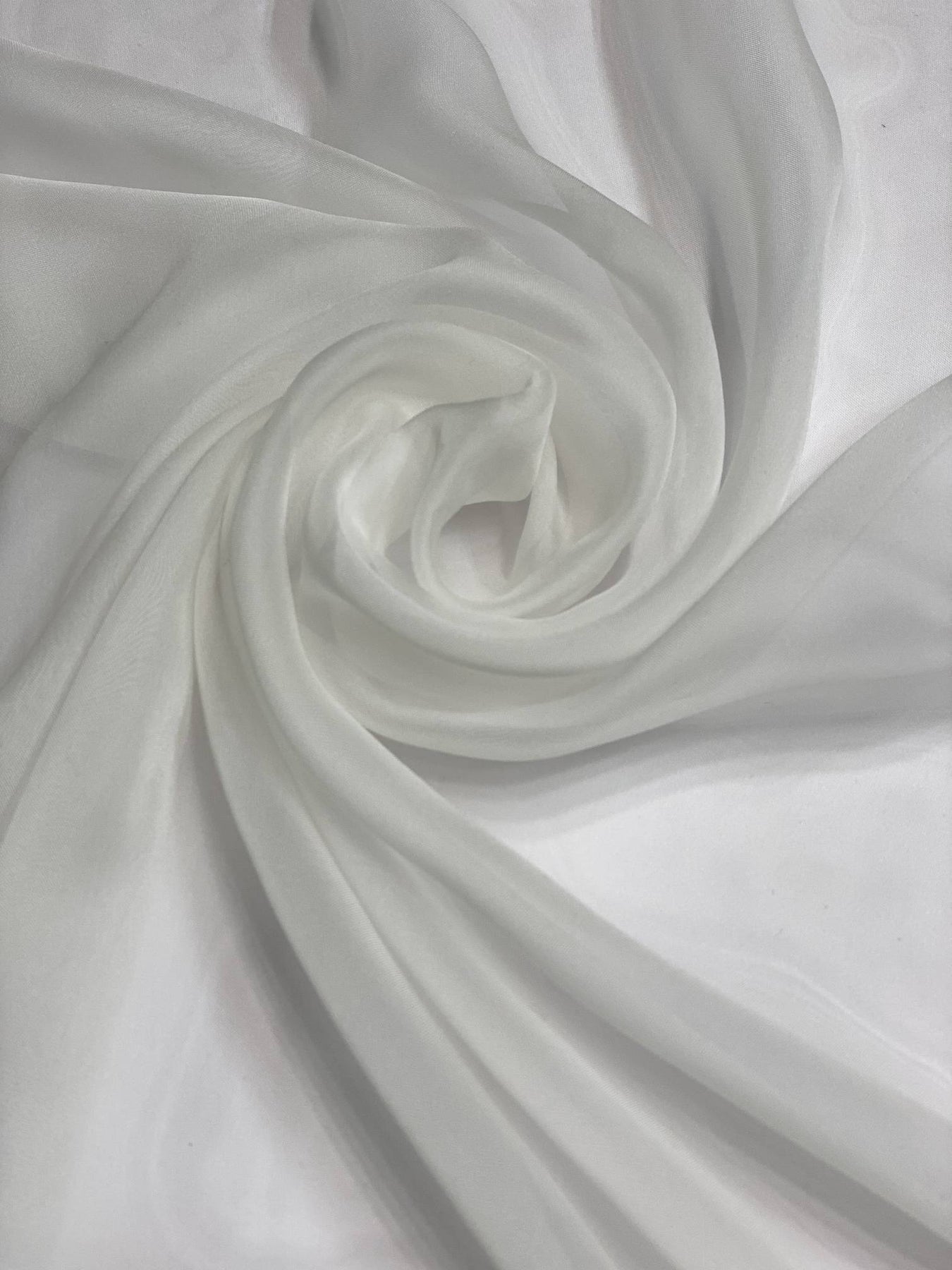 Ivory Iridescent Silk Chiffon IC-100 Fabric By The Yard