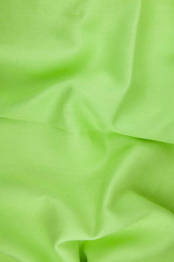 Lawn Green Medium Weight Linen Fabric