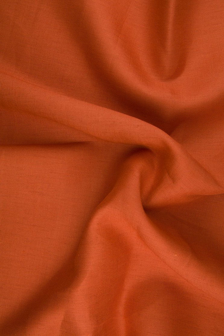 Burnt Orange Medium Weight Linen Fabric