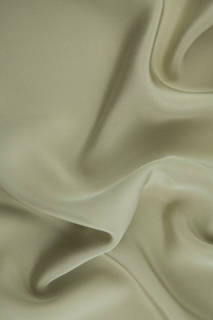 Light Taupe Silk 4-Ply Crepe Fabric