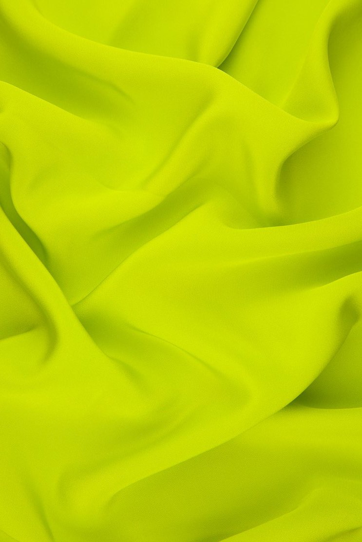 Chartreuse Silk 4-Ply Crepe Fabric