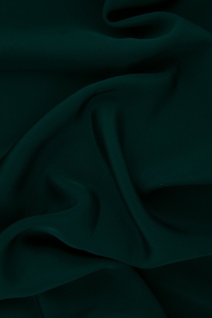 Jungle Green Silk 4-Ply Crepe Fabric