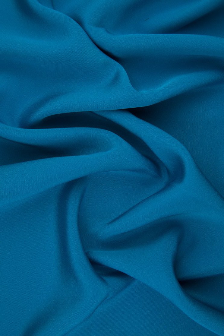 Caribbean Sea Silk 4-Ply Crepe Fabric