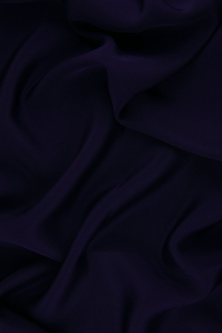 Eggplant Silk 4-Ply Crepe Fabric