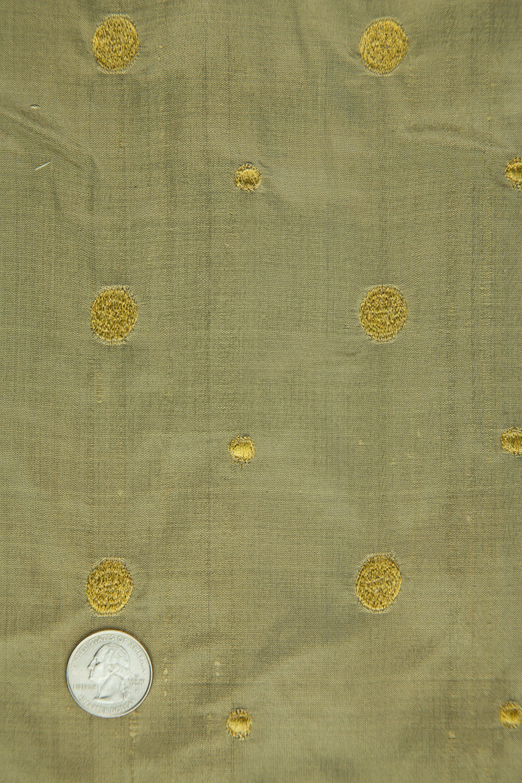 Embroidered Dupioni Silk MED-060-1 Fabric