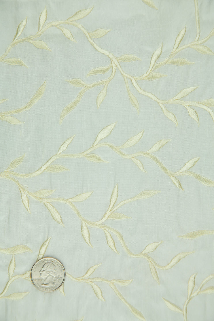 Embroidered Dupioni Silk MED-086-7 Fabric