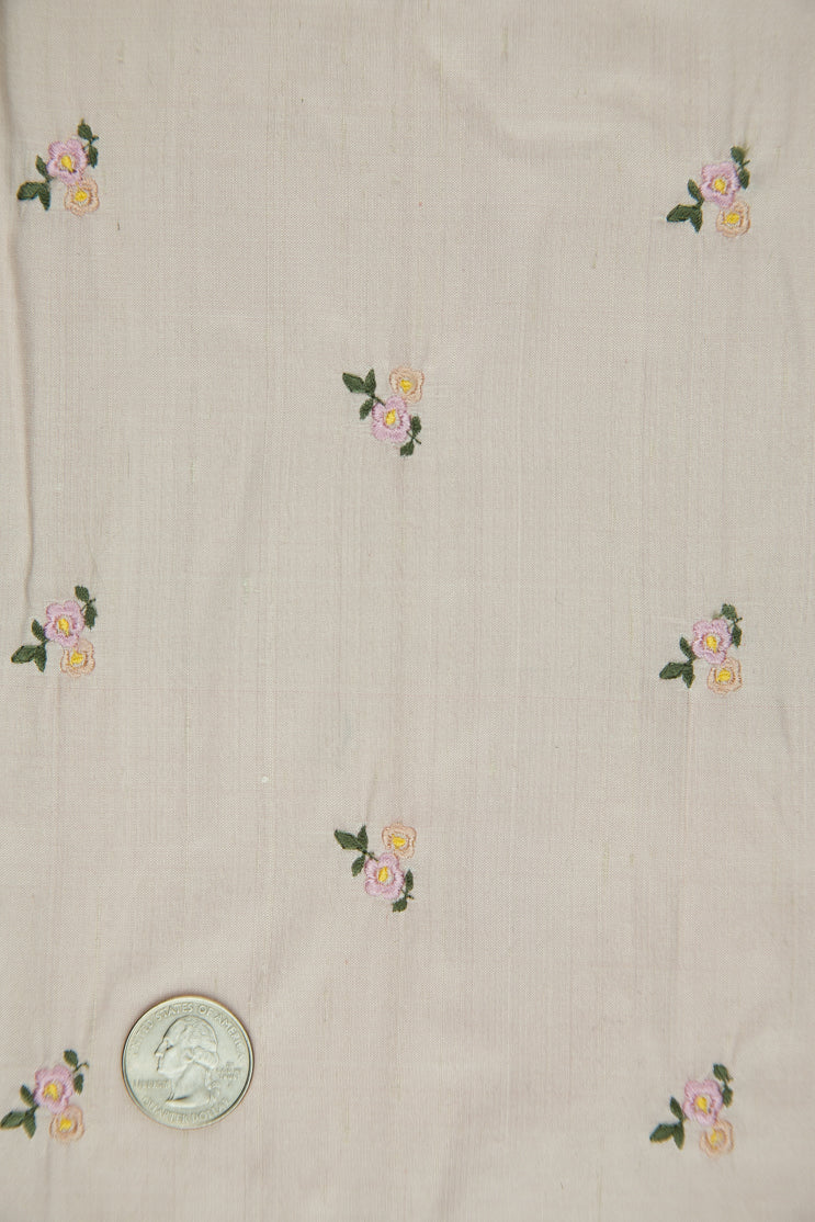 Embroidered Dupioni Silk MED-096-14 Fabric