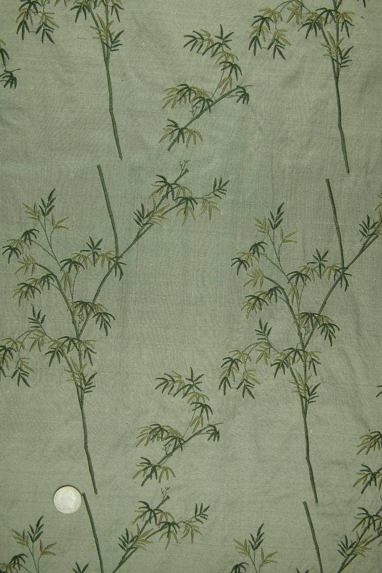 Embroidered Dupioni Silk MED-136/2 Fabric