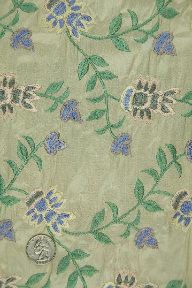 Embroidered Dupioni Silk MED-145/1 Fabric