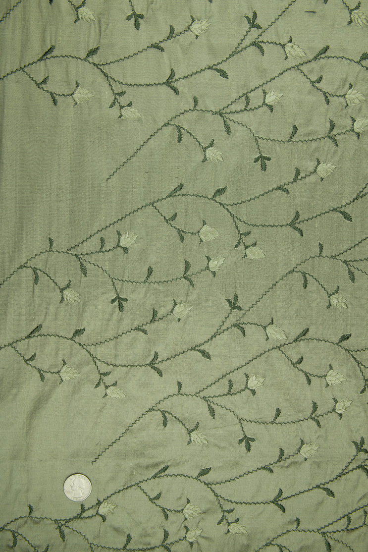 Embroidered Dupioni Silk MED-146/6 Fabric