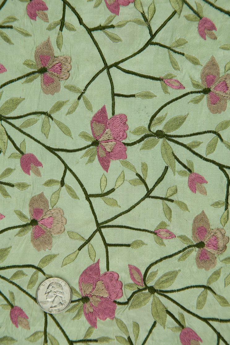 Embroidered Dupioni Silk MED-151/2 Fabric