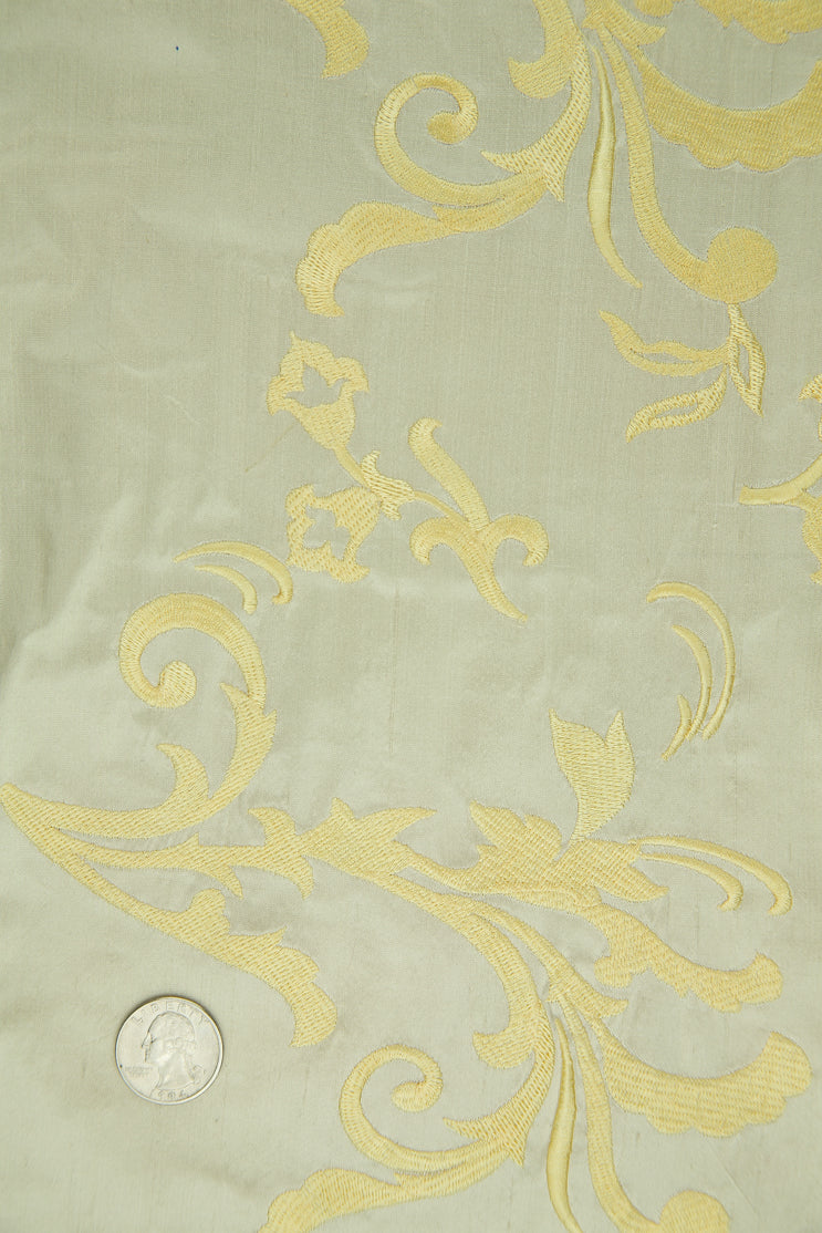 Embroidered Dupioni Silk MED-153/1 Fabric