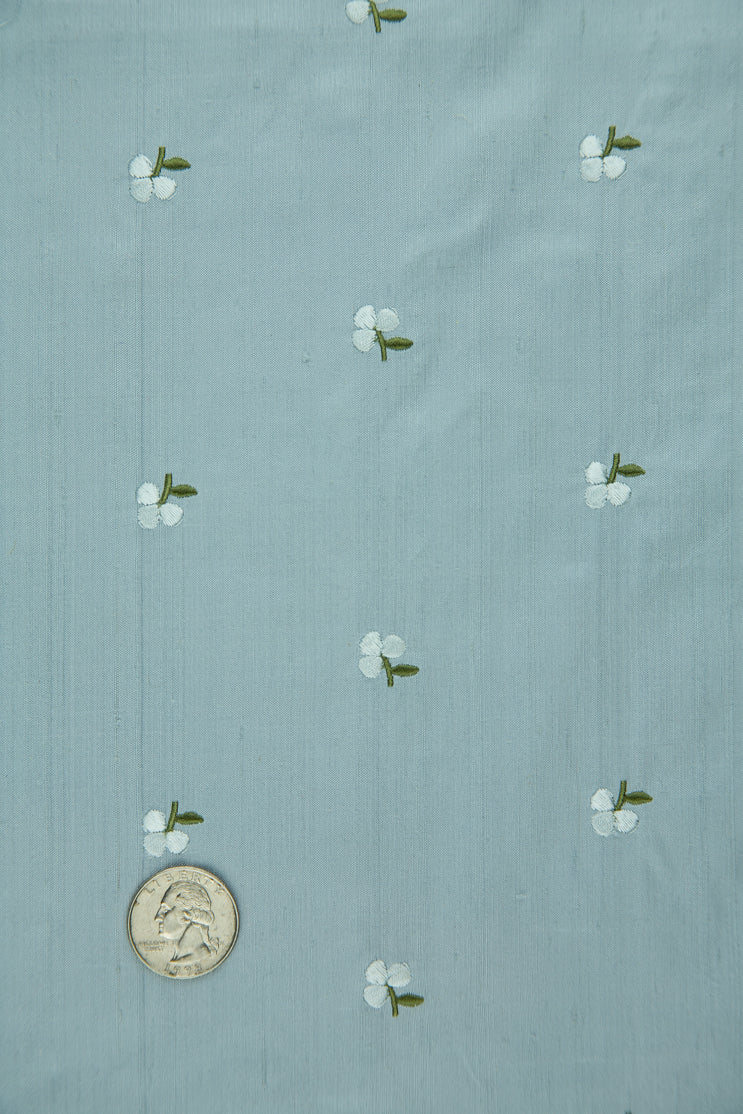 Embroidered Dupioni Silk MED-178/8 Fabric