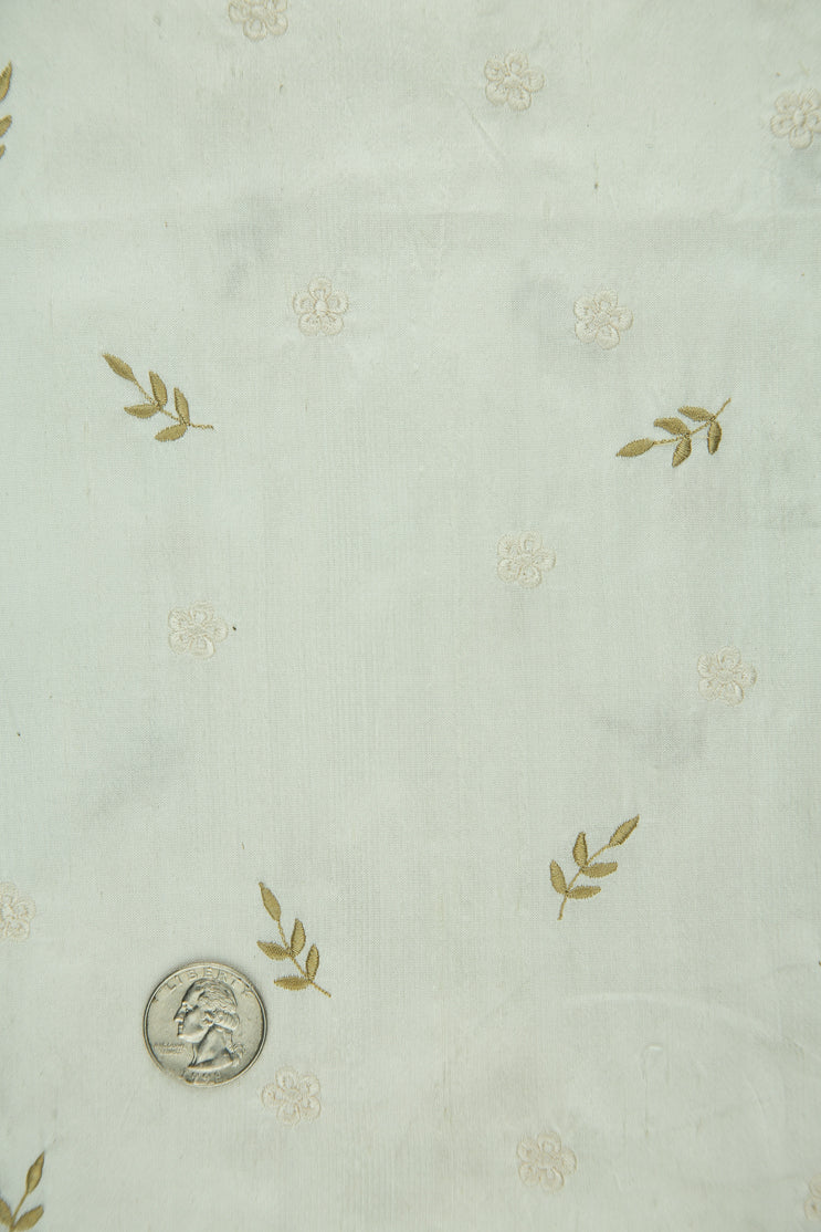 Embroidered Dupioni Silk MED-179/1 Fabric