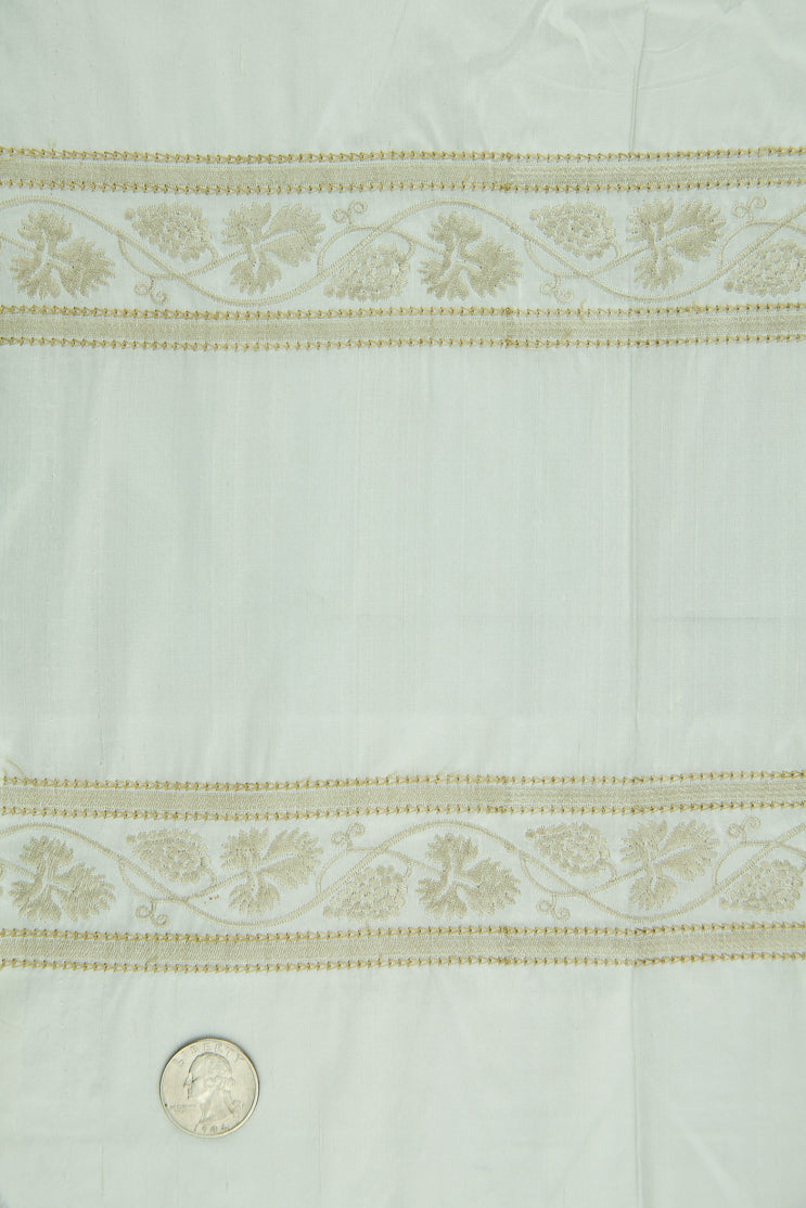 Embroidered Dupioni Silk MED-186/4 Fabric