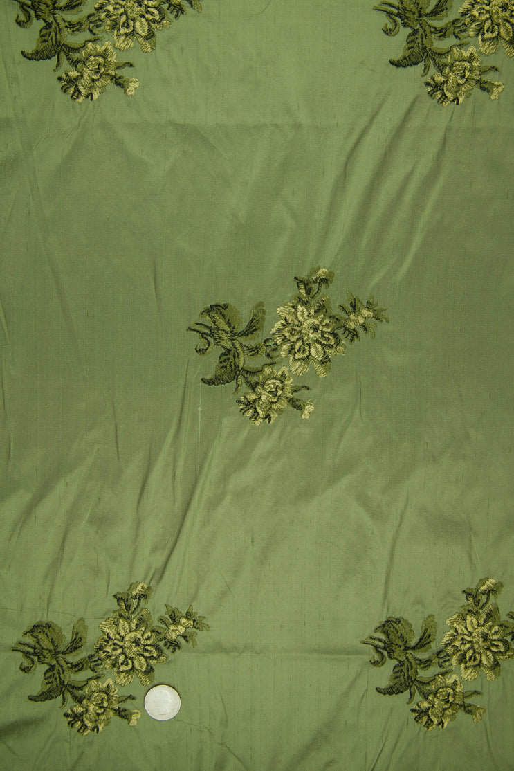 Embroidered Dupioni Silk MED-192/1 Fabric