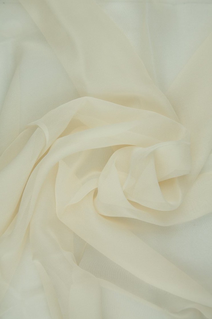 Mother Of Pearl Silk Chiffon Fabric