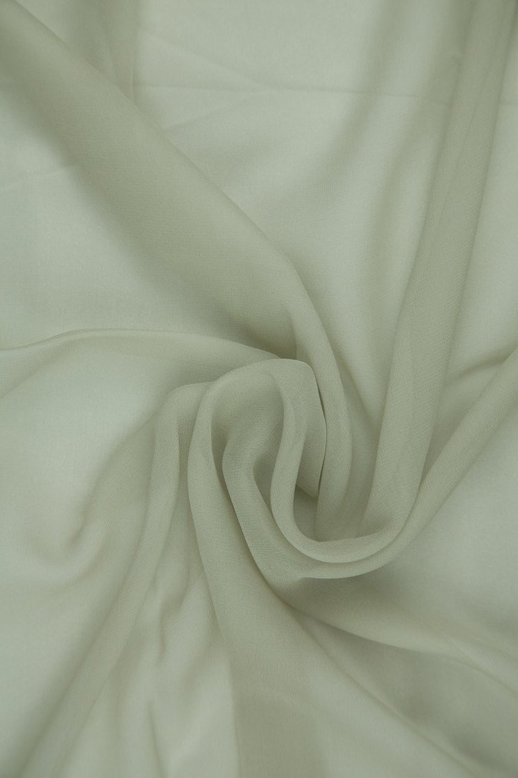 Oyster Gray Silk Chiffon Fabric