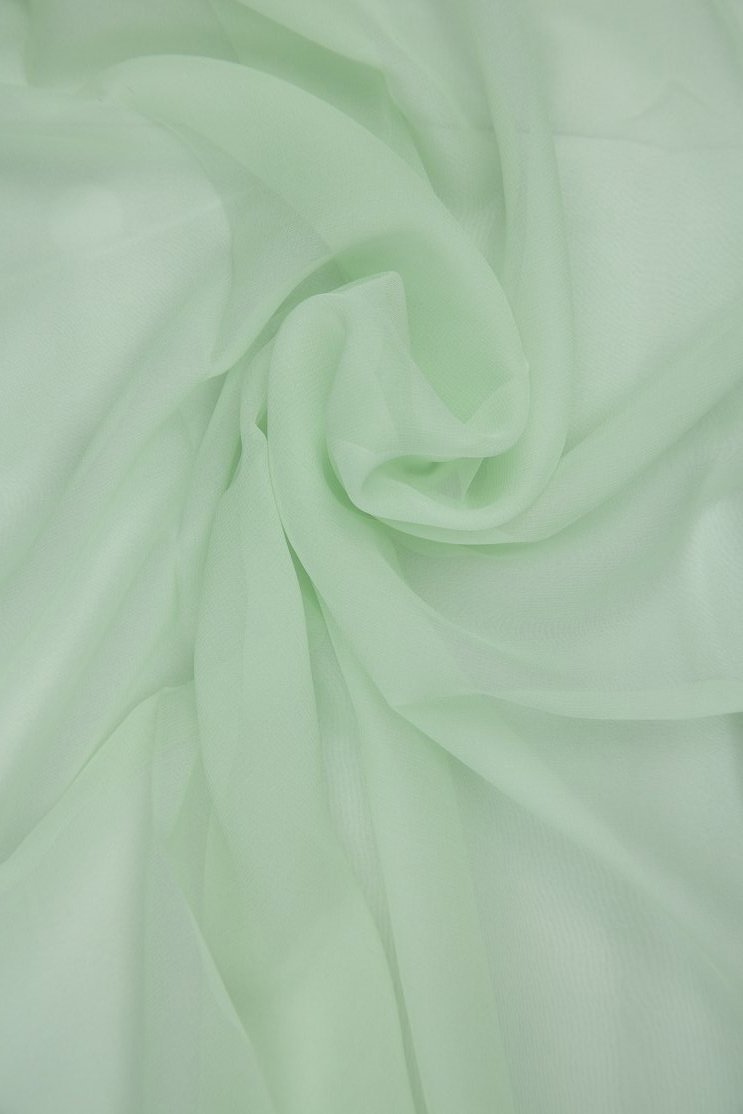 Clearly Aqua Silk Chiffon Fabric